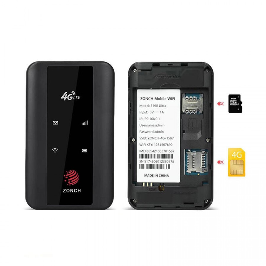 Мобільний роутер 3G/4G Wi-Fi ZONCH E190 Мобільний роутер 3G/4G Wi-Fi ZONCH E190
