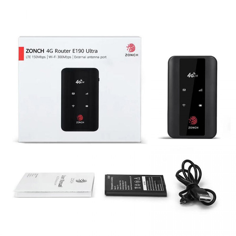 Мобільний роутер 3G/4G Wi-Fi ZONCH E190 Мобільний роутер 3G/4G Wi-Fi ZONCH E190