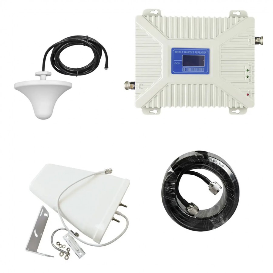Комплект GSM репитер Aspor усилитель связи 900/1800 с антенной 10 Дб