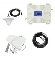 Комплект GSM репитер Aspor усилитель связи 900/1800/2100 МГц с антенной 10 Дб