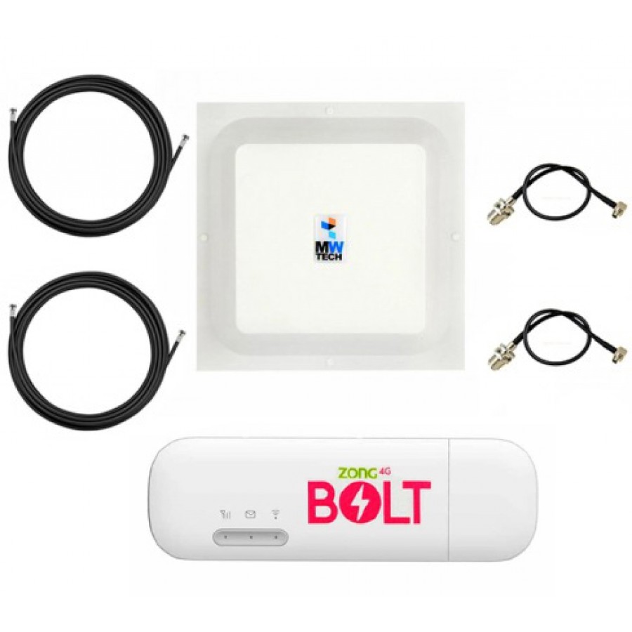 Комплект для 4G інтернету 4G USB модем Bolt E8372h-153 Wi-Fi + Панельна антена MIMO RNet 1700-2700 МГц 17 дБ